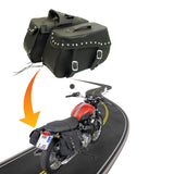 Motorcycle Detachable Saddlebag Two Strap with Quick Release Buckles Shielded Bottom