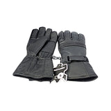 Black Leather Long Motorcycle Gloves - Stylish, Protective, and Comfortable Riding Gear