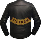 VIETNAM Brown on Gold with Boarder Bottom Rocker Iron on Patch for Biker Vest