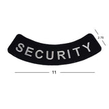 SECURITY White on Black Bottom Rocker Patch for Vest Jacket BR378