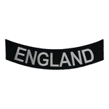 ENGLAND White on Black Bottom Rocker Patch for Vest jacket BR387