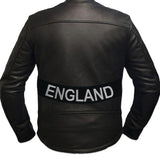 ENGLAND White on Black Bottom Rocker Patch for Vest jacket BR387