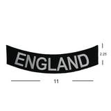 ENGLAND White on Black Bottom Rocker Patch for Vest jacket BR387