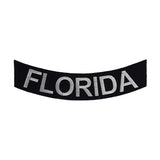 FLORIDA White on Black Bottom Rocker Patch for Vest jacket BR400