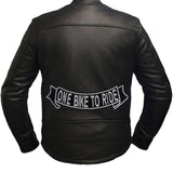 One Bike To Ride White On Black Bottom Rocker Iron on Patch for Biker Vest