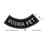 BOSNIA VET Bottom Rocker Iron on Patch for Biker Vest BR437