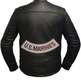 U.S. Marines Copper on White Bottom Rocker Iron on Patch for Biker Vest BR471