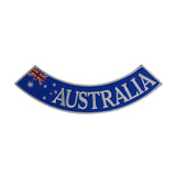 Australia Red and white on Blue Bottom Rocker Iron on Patch for Biker Vest BR474