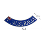 Australia Red and white on Blue Bottom Rocker Iron on Patch for Biker Vest BR474