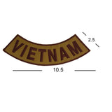 VIETNAM Brown on Gold Bottom Rocker Patch for Vest jacket