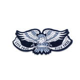 Live Free Ride Free Silver Eagle Center Patch Iron on for Vest Jacket