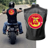 Shriner Red and Yellow in Round Center Patch Iron on for Biker Vest CP194R