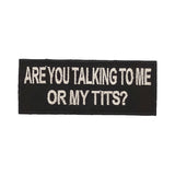 Are You Talking to Me Iron on Small Patch for Motorcycle Biker Vest SB1031