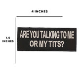 Are You Talking to Me Iron on Small Patch for Motorcycle Biker Vest SB1031