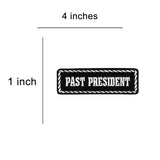 Premium Past President White on Black Small Patch - Ideal for Biker Jackets and Vests.