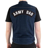 ARMY DAD White on Black Top Rocker Patch for Biker Vest Jacket TR291