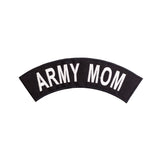 ARMY MOM White on Black Top Rocker Patch for Biker Vest Jacket TR346