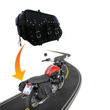 Motorcycle Detachable Saddlebag for Harley Dyna Super Glide 3 Straps - SAD220