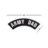 ARMY DAD White on Black Top Rocker Patch for Biker Vest Jacket TR291