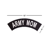 ARMY MOM White on Black Top Rocker Patch for Biker Vest Jacket TR346