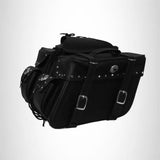 Motorcycle Detachable Saddlebag Zip off Studded Two strap Shielded bottom SAD645S