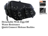 Motorcycle Detachable Saddlebag 3 3trap Quick Release Zip Off Studded SAD213