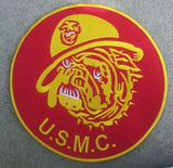 USMC Bulldog Patch 10 inch center Back patch red Gold for Vest Jacket-STURGIS MIDWEST INC.
