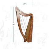 Celtic Design 22-String Lever Harp - Musical Elegance at its Finest