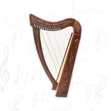 22 String Lever Harp | Celtic Irish Style | Solid wood Harp