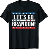 LETS GO BRANDON English Creative Street Round Neck Short-sleeved T-shirt