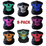 Skull Mask Half Face Bandana Skeleton Ski Motorcycle Biker Balaclava Tube Masks