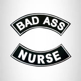 Bad Ass Nurse 2 Patches Set Sew on for Vest Jacket