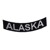 ALASKA White on Black Bottom Rocker Patch for Vest jacket BR406