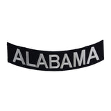 ALABAMA White on Black Bottom Rocker Patch for Vest BR426