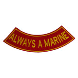 ALWAYS A MARINE Yellow with Boarder Bottom Rocker Patch for Vest BR429