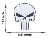 Alien Skull Black on white Center Iron on Patch for Biker Vest CP196-STURGIS MIDWEST INC.