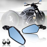 Motorcycle Black 7/8 inch Handle Bar End Side Mirrors For Yamaha FZ-09 FZ-07