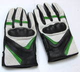 Durable Leather Motorcycle Gloves with Knuckle Armor for Extra Protection - Large Size