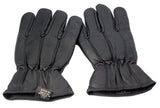 Black Leather Motorcycle Gloves in Size L/XL - Premium Riding Gear