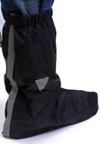 Rain Boot Covers for Motorcycle Black Reflective Nylon Waterproof Shoe Guard-STURGIS MIDWEST INC.