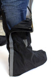 Rain Boot Covers for Motorcycle Black Reflective Nylon Waterproof Shoe Guard-STURGIS MIDWEST INC.