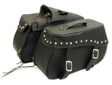 Premium Motorcycle Saddlebag with Quick Release Buckles and Shielded Bottom – Two-Strap Design