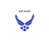 AIR FORCE WINGS MODERN White on Blue Center Patch for Vest