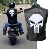 Alien Skull Black on white Center Patch Iron on for Biker Vest CP196