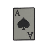 Small Badge Patch | Black on Reflective Small Patch Iron on for Vest | ACE OF SPADES