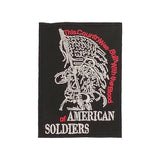 AMERICAN SOLDIERS WITH FLAG Iron on Small Patch for Biker Vest SB899