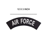 AIR FORCE White on Black Top Rocker Patch for Biker Vest Jacket TR318