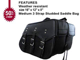 Genuine Cowhide Leather Saddlebags for harley dyna superglide low rider 212-STURGIS MIDWEST INC.