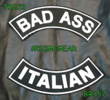 BAD ASS ITALIAN Rocker 2 Patches Set Sew on for Vest Jacket