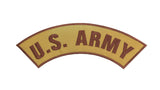 U.S ARMY Brown on Gold Boarder Top Rocker Patch for Biker Vest Jacket